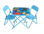 Jogo de Mesa Infantil com Duas Cadeiras Azul (Caixa)