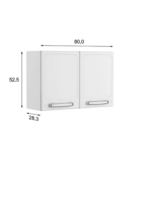 Armário Duplo Médio Evidence  branco ref.7005 - Imagem 2