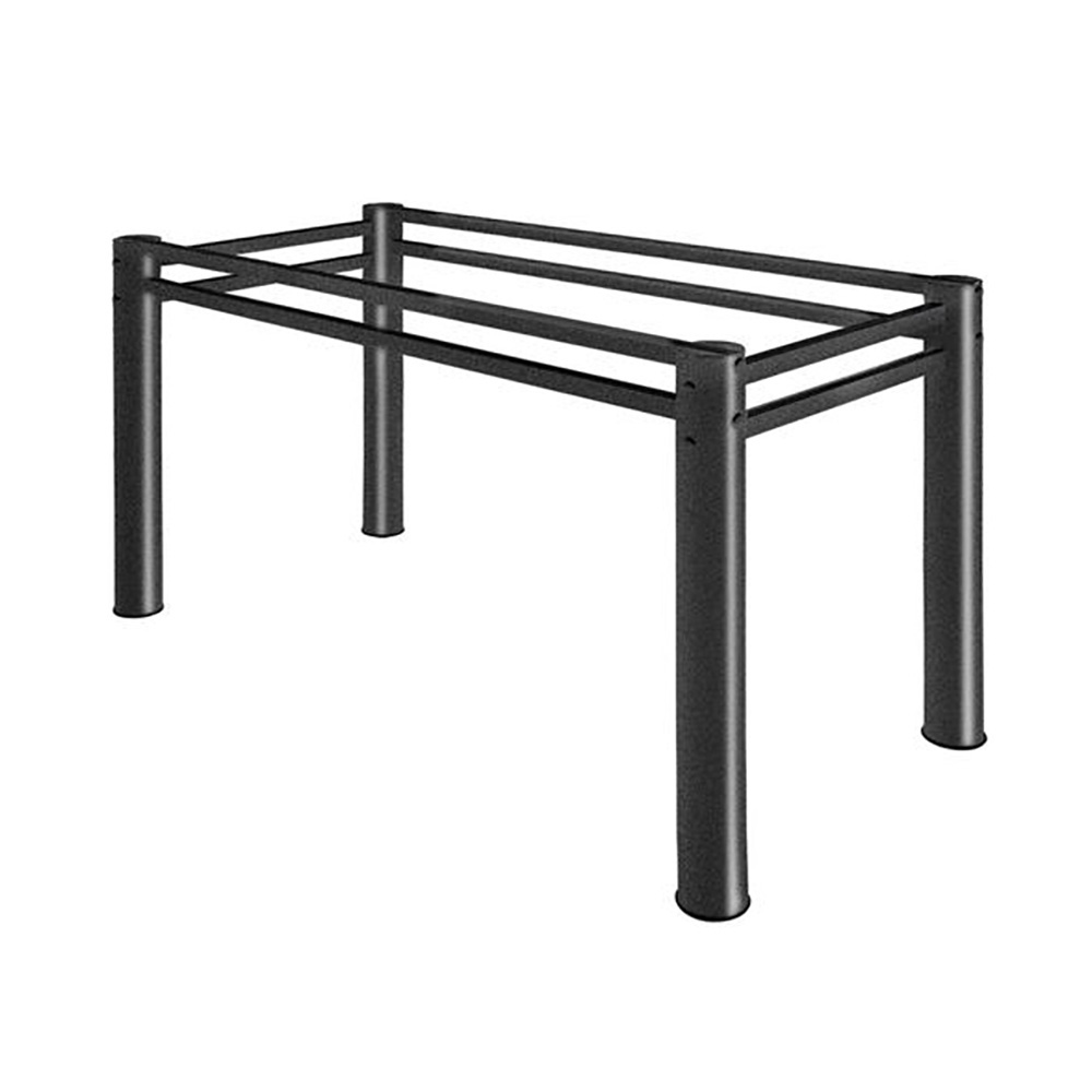 15117913844-base-de-mesa-retangular-para-tampos-de-120-x-75-preto-1.jpg Base Mesa Tubolar Julia 1,03x0,62 Preto Fosco - Imagem 1