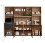 Kit Cozinha Giovana Plus 2420 Mel/Cinza - Imagem 3