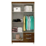 Guarda Roupa 4 Portas 2 Gav. Ref.1000 c/Pés Malbec - Imagem 2