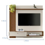 Painel Home Alvorada p/TV 55 1,33 Freijo/Off Wheti - Imagem 2