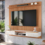 Painel Atlas + Bancada Atlas 1,83 p/TV 70" Jequitiba/Off White