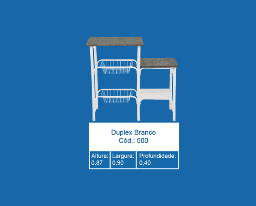 12685324961-comb170.png Suporte Duplex Branco c/ pedra Granito ref.500 - Imagem 1