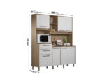 Kit Cozinha Perola Montana/Branco