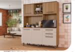 Kit Cozinha Agatha 1600 Mel/Ripado/Arena - Imagem 4