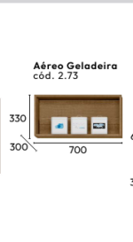 Aereo Geladeira Basculante 700 Esmeralda Mel/Cinza - Imagem 2