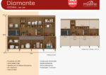 Kit Cozinha Diamante  2420 Mel/Rip/Cinza - Imagem 3