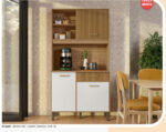 Kit Cozinha Jade 1,08 larg Mel/Rip./Branco