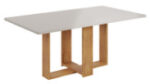 Sala Florida T/Vidro 1.60x0.80 c/ 6 cad. Bela Mel/Bronde Off White- Tc. Linho Inox - Imagem 2