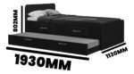 Cama Cindy c/ gaveta e auxiliar 0,90 Nature - Imagem 2