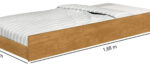 Cama Cindy c/ gaveta e auxiliar 0,90 Nature - Imagem 3