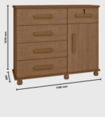 Comoda Sapateira Ibiza Plus Noce - Imagem 3