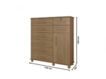 Comoda  Messina Noce - Imagem 3