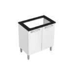 Balcão duplo Portas Alta P/ Cooktop Evidence branco ref.7174
