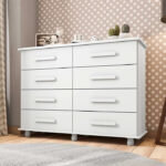 Comoda Paris 8 Gavetas Branca
