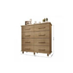 Comoda  Paris 8 gavetas noce bronze - Imagem 2