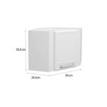 Armario Canto Medio Evidence branco ref.7013 - Imagem 2
